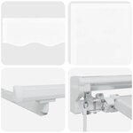 vidaXL Cadre de store manuel avec LEDs Blanc 4 × 3 m