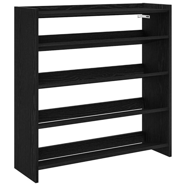 vidaXL Étagère à chaussures noir 80x25x81 cm bois d'ingénierie