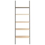 vidaXL Étagère inclinée à 5 niveaux Marron clair et noir 64x34x185 5cm