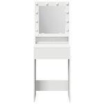 vidaXL Coiffeuse avec étagère Blanc 50 x 41 x 135 cm Bois d'ingénierie