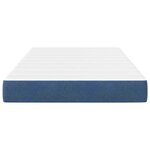 vidaXL Matelas de Lit avec matelas Bleu 120 x 190 cm tissu
