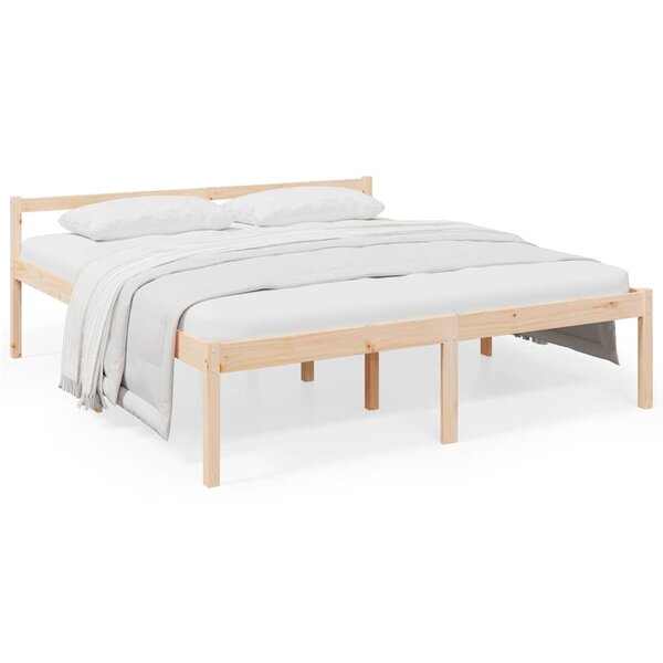 vidaXL Lit pour personne âgée 200x200 cm bois massif de pin