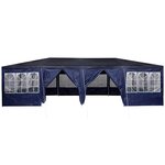 vidaXL Tente de fête Bleu  Blanc 800 x 400 x 266 cm Polyester  Acier
