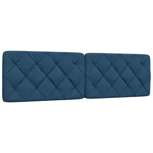 vidaXL Coussin de tête de lit bleu 180 cm tissu