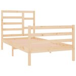 vidaXL Cadre de lit bois massif 90x190 cm simple