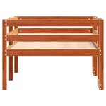 vidaXL Cadre de lit pour enfants brun cire 90x200cm bois de pin massif