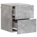 vidaXL Cabinet de chevet mural Gris béton 34 5 x 33 x 40 cm