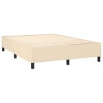 vidaXL Sommier à lattes de lit avec matelas Crème 140x190 cm Tissu
