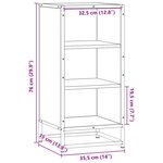 vidaXL Buffet noir 35 5x35x76 cm bois d'ingénierie et métal