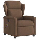 vidaXL Fauteuil inclinable de massage électrique marron tissu