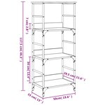 vidaXL Bibliothèque chêne fumé 50x33x117 5 cm bois d'ingénierie