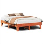 vidaXL Cadre de lit sans matelas cire marron 150x200cm bois pin massif