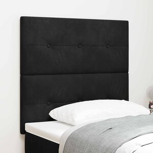 vidaXL Tête de lit LED avec des lumières à LED Noir 80 cm Polyester
