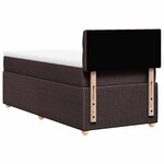vidaXL Sommier à lattes de lit avec matelas Marron foncé 90x190 cm