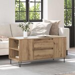 vidaXL Table basse avec tiroir Chêne artisanal 102 x 44 5 x 50 cm