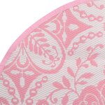 vidaXL Tapis d'extérieur rose Ø200 cm PP