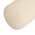 vidaXL Coussins d'accent 2 Pièces Beige Ø 25 x 70 cm Tissu en microfibre