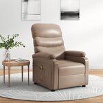 vidaXL Fauteuil de massage Cappuccino Similicuir