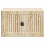 vidaXL Cabinet de chevet mural 2 Pièces Chêne Sonoma 33 x 34 5 x 20 cm