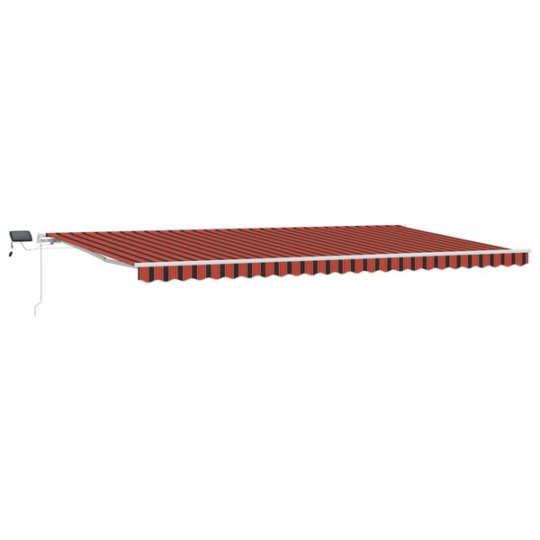 vidaXL Store Manuel Rétractable avec LED Orange et Marron 600x350 cm