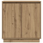 Buffet vidaXL LED Chêne Artisan 71x34 5x75 cm en bois d'ingénierie