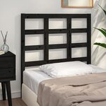 vidaXL Tête de lit Noir 95 5x4x100 cm Bois massif de pin