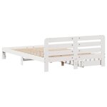 vidaXL Cadre de lit sans matelas blanc 140x200 cm bois de pin massif