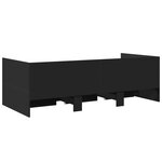 vidaXL Lit de jour avec tiroirs sans matelas noir 90x190 cm