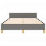 vidaXL Cadre de lit sans matelas gris foncé 120x190 cm tissu