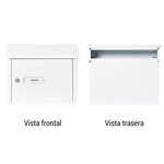 Boîte aux lettres en aluminium pour porte  mur  V4061  fente 33 x 4 cm  Blanc