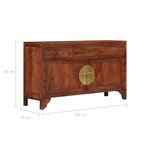 vidaXL Buffet 140x40x80 cm bois d'acacia solide