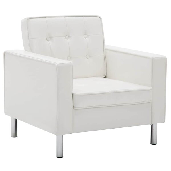vidaXL Fauteuil Blanc 75x70x75 cm Similicuir