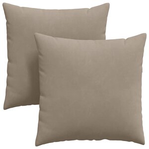 vidaXL Coussins de canapé 2 Pièces Taupe 60 x 60 cm tissu