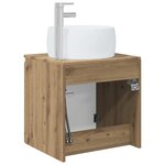 vidaXL Vanité de lavabo mural Chêne artisanal 49 5 x 44 5 x 66 cm