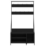 vidaXL Porte-vêtements et rangement des chaussures noir 100x41x184 cm