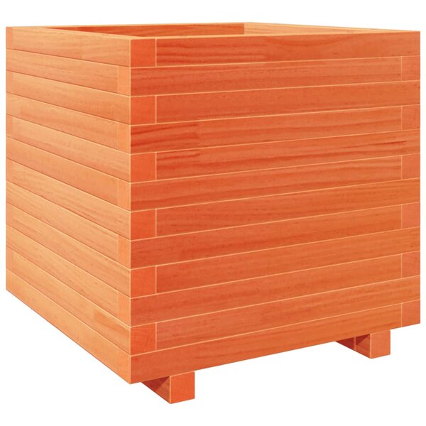 vidaXL Jardinière cire marron 50x50x49 5 cm bois de pin massif