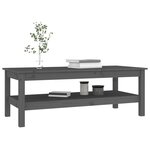 vidaXL Table basse Gris 110x50x40 cm Bois massif de pin