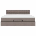 VidaXL Cadre de lit ottoman avec matelas taupe 200x200 cm tissu