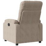 vidaXL Fauteuil inclinable électrique taupe tissu microfibre