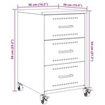 vidaXL Table de chevet noir 36x39x59 cm acier