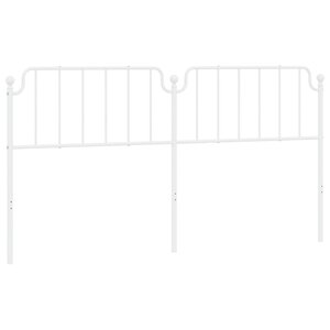 vidaXL Tête de lit métal blanc 200 cm