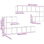 vidaXL Ensemble de meubles TV 10 Pièces Sonoma gris Bois d'ingénierie