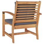 vidaXL Chaises de jardin 2 Pièces Naturel 60 x 65 x 76.5 cm