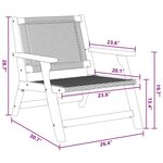 vidaXL Mobilier de jardin 2 Pièces Gris 67 x 78 x 73cm
