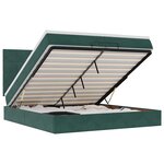 vidaXL Cadre de lit ottoman avec matelas vert foncé 200x200 cm velours