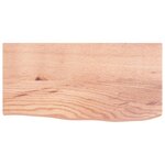 vidaXL Étagère murale marron clair 60x30x2 cm bois chêne massif traité