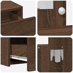 vidaXL Table de Toilette Marron 83 x 40 x 70 cm Bois d'ingénierie