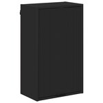 vidaXL Cabinet de salle de bain Montage mural Noir 39 x 23.5 x 65 cm