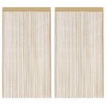 vidaXL Rideau en fils 2 Pièces 140 x 250 cm Beige