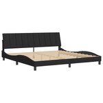 vidaXL Cadre de lit sans matelas Hanko noir 200x200 cm velours